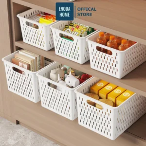Khay Nhựa Chữ Nhật Đựng Đồ Đa Năng ENODA HOME Q032 – A4, B5 Tiện Lợi