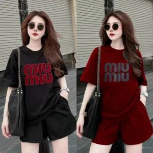 Bộ Đồ Nữ Quần Đùi Áo Cộc Mặc Nhà Miumiu WQA010v10 – Thun Cotton Bigsize 45-75kg